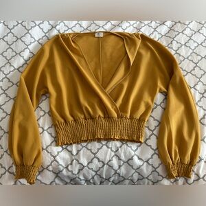 Wilfred Aritzia Reign Blouse in Cairo Gold